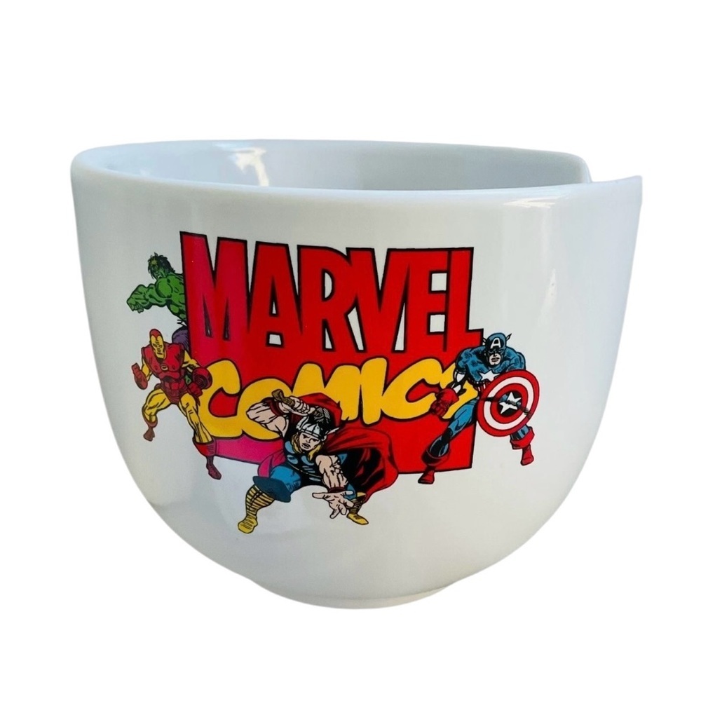 Marvel Comics Ceramic Ramen Bowl w/ Box Superhero Logo